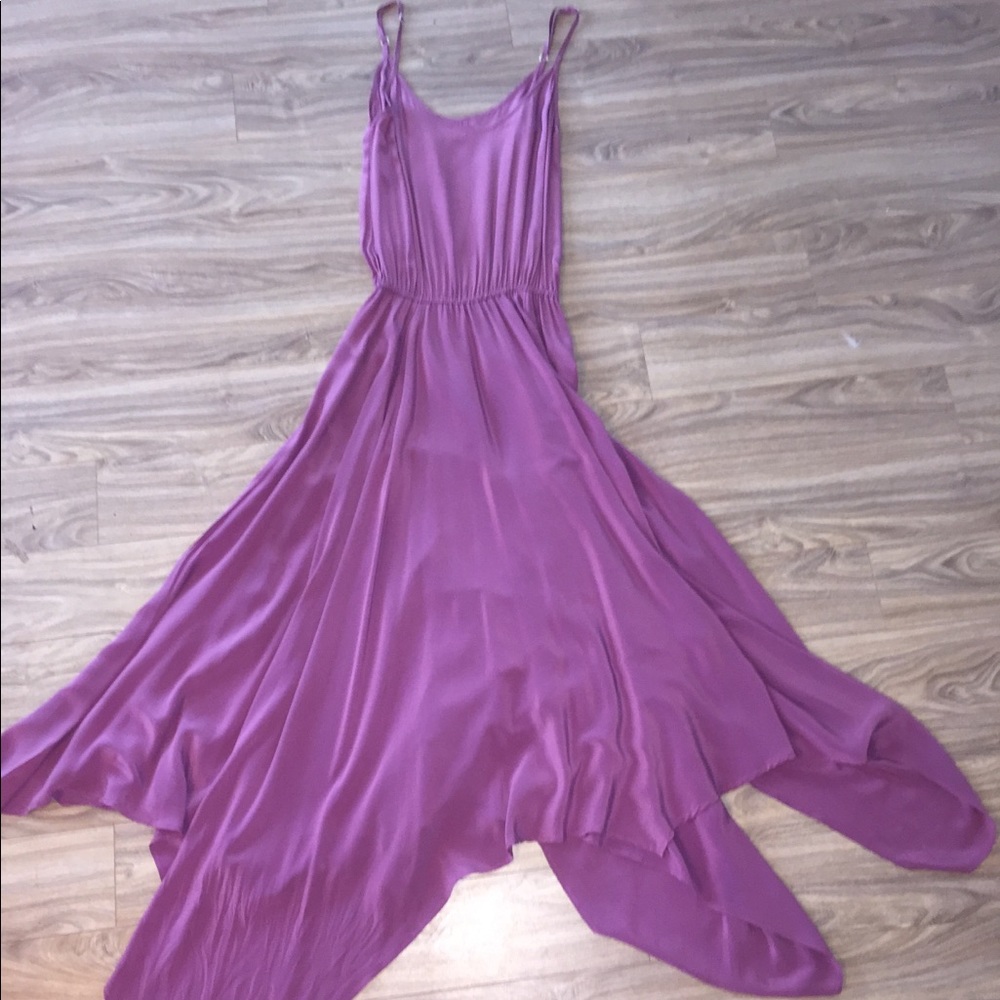 Silk Lilac Maxi Dress